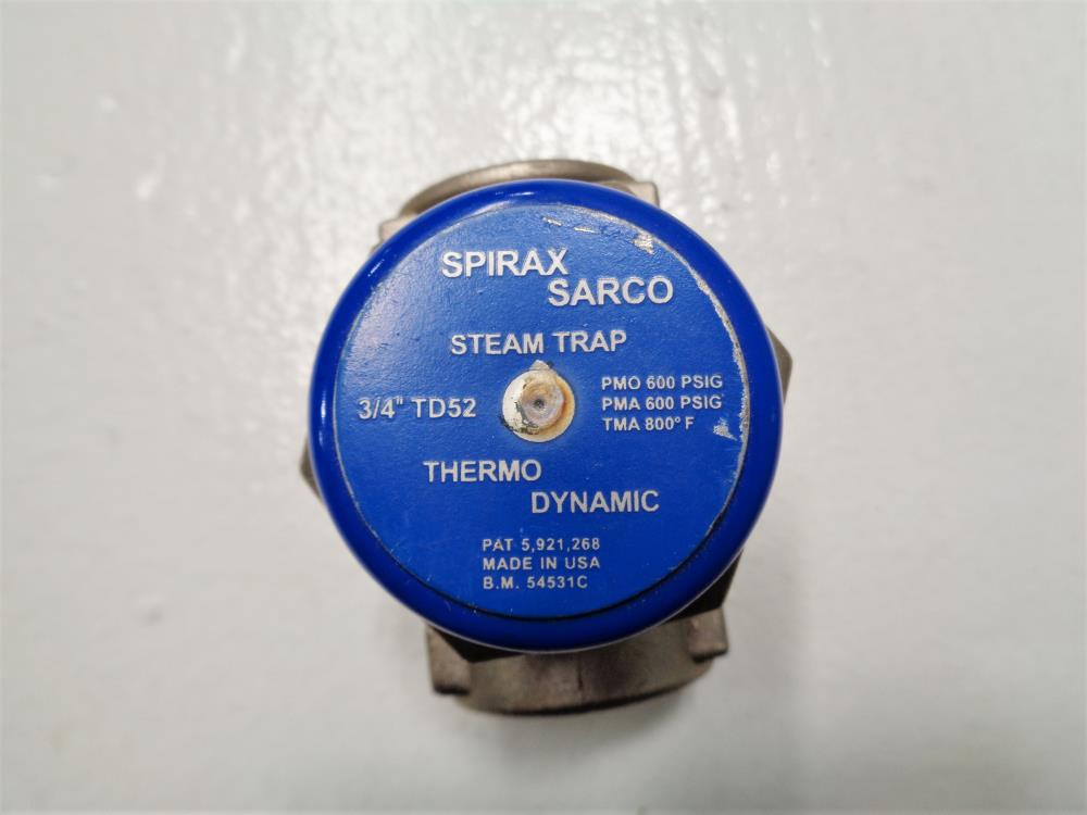 Spirax Sarco 3/4" Thermo Dynamic Steam Trap TD-52